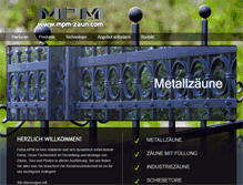Tablet Screenshot of mpm-zaun.com